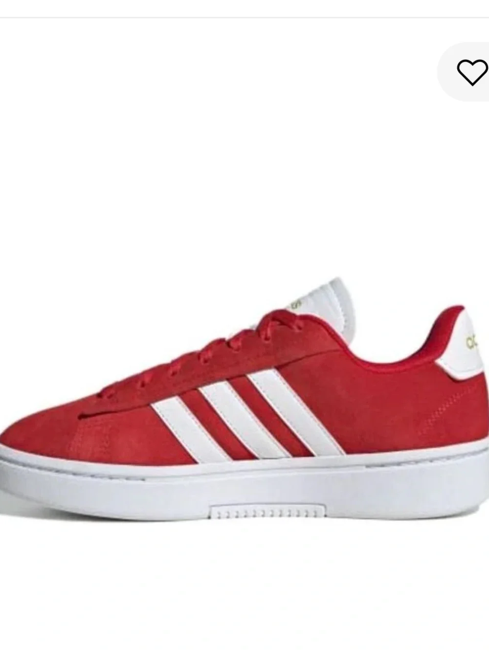 Adidas Grand Court Alpha Suede Low-Top Sneakers {Red/Wht/Gold} 9